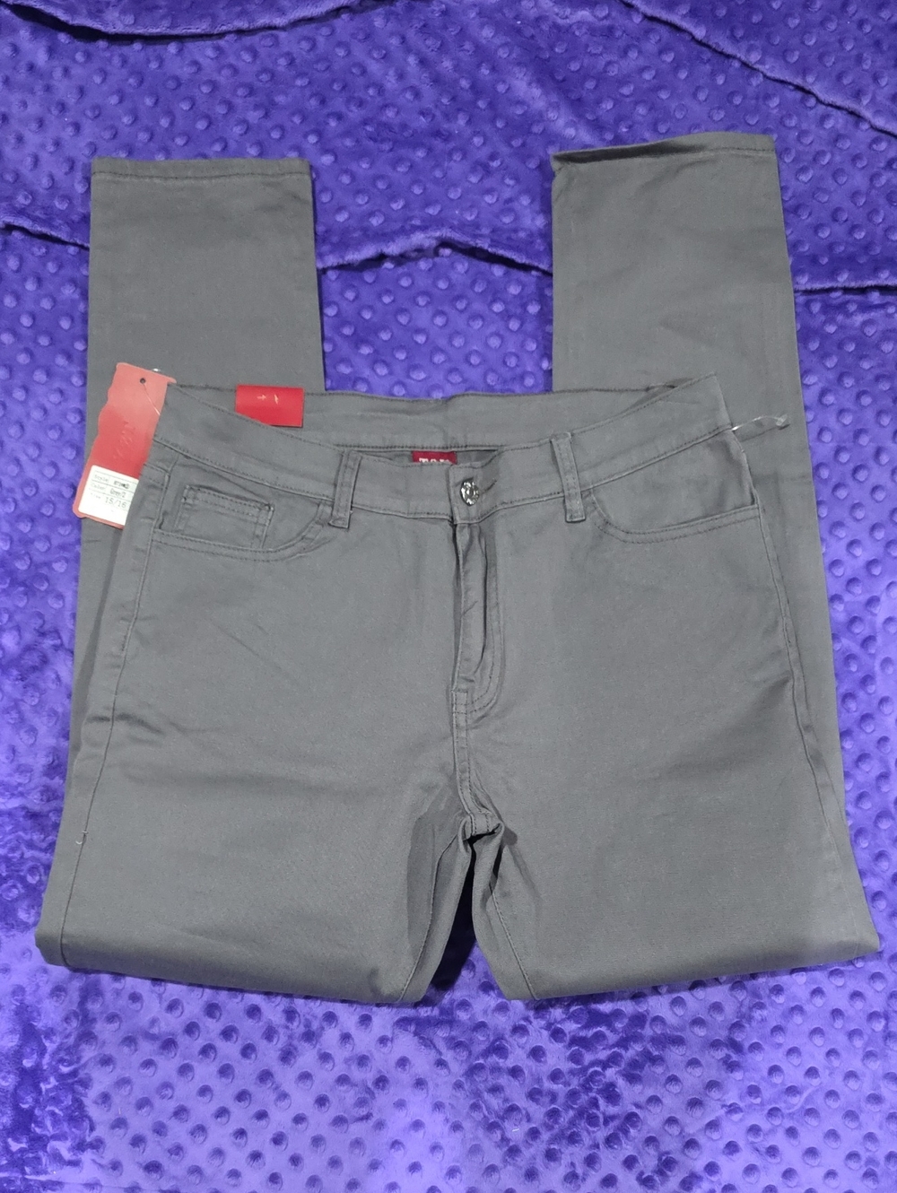 Women's Skinny Stretch Pants in Gray